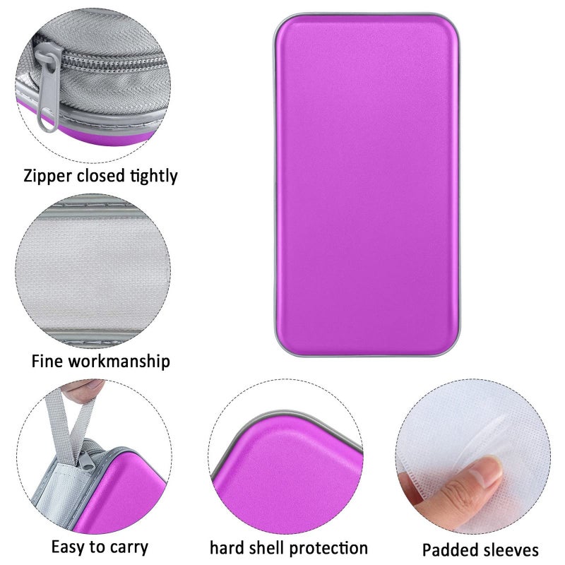 Siveit CD/DVD Case Holder, 80 Capacity Hard Plastic Disc Cases Storage Binder for Car, Home, Office, Travel (Purple) - Image 2